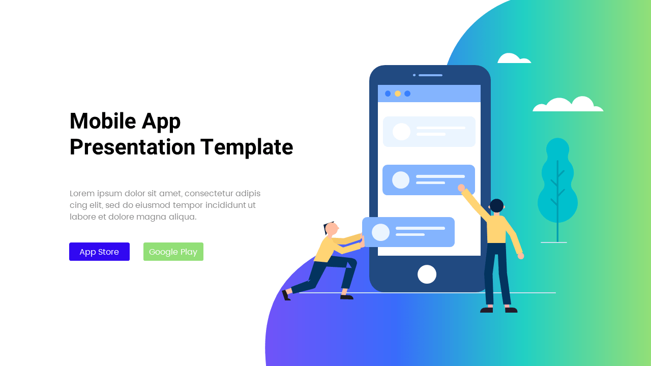 Mobile App Powerpoint Template, Presentation Templates GraphicRiver